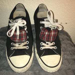 converse ctas madison ox plaid tongue womens sneakers